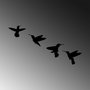 Wallity Birds - 292 Accesorio de Pared de Metal Negro